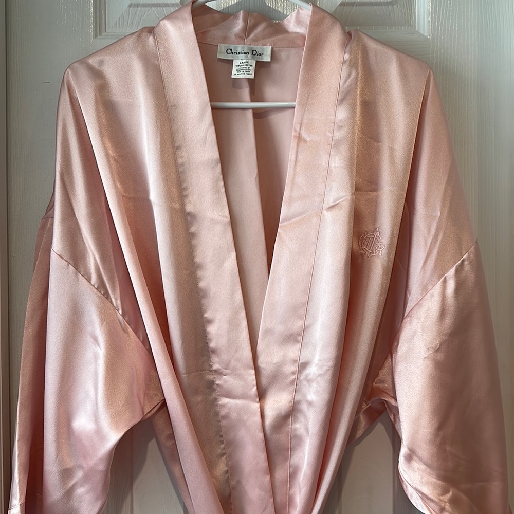 Dior Pink Satin Robe